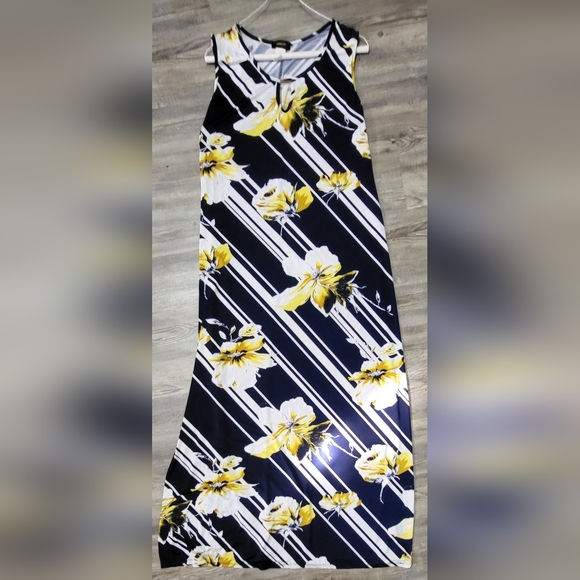 Espresso Dresses Espresso Blue And White Dress Poshmark